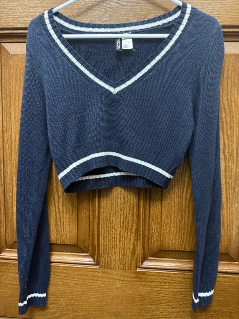 H&M Navy Sweater with White Trim